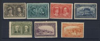 7x Canada 1908 Quebec Stamps 96 - 1/2c To 102 - 15c Guide Value = $500.  00