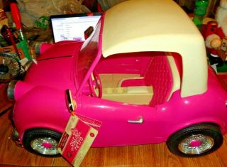 Our Generation Retro Doll Car - In The Drivers Seat - Real Fm Radio Lights,  Sound