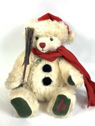 Hermann Christmas Teddy Bear 2001 Growler Tagged