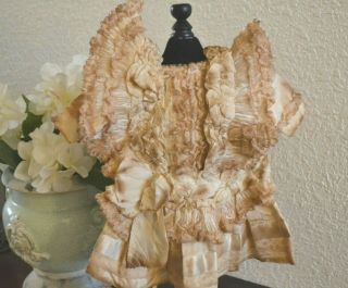 Antique Style Dress And Bonnet For Antique 20 " French Or German Bisque Doll