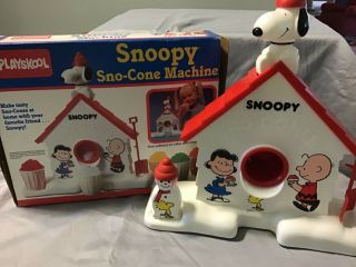 Snoopy Sno - Cone Machine Snow Cone Maker Cra - Z - Art Peanuts 18254 Complete