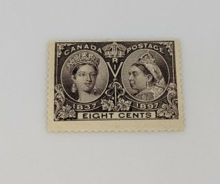 Stamp Pickers Canada 1897 Queen Victoria Diamond Jubilee 8c Scott 56 Mnh $600