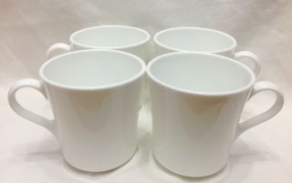 Set Of 4 Corning Corelle Winter Frost White Mugs Coffee Cups