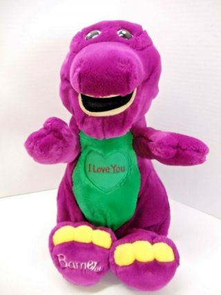 Vtg Barney Plush Stuffed Toy I Love You Song 12 Inch Purple Dino No Sound Box