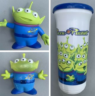 Disney Pixar Toy Story Alien Light - Up Figure,  Pizza Planet Drink Cups,  Wdw Cup