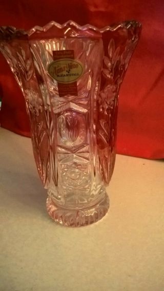 Vintage Anna Hutte Bleikristall 24 Lead Crystal German Vase