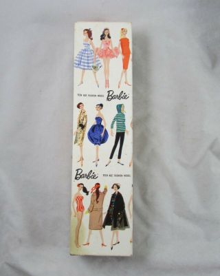 Early Barbie Doll Box Only 850 Gay Parisienne Graphics Brunette Vintage