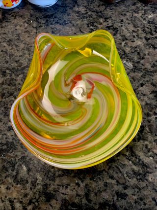 Vintage Murano Art Glass Dish Ash Tray.
