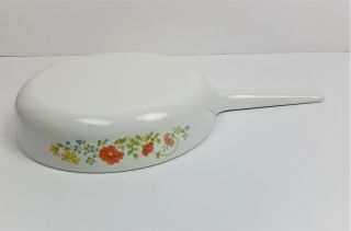 RETRO CORNING WARE RANGE TOPPERS WILDFLOWER N - 8 1/2 - B 8 1/2 INCH PAN WITH LID 3