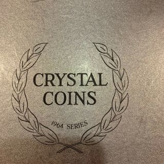 Imperial Glass Crystal Coins Plate 1964 Series Box First Edition