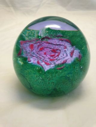 Caithness Glass Paperweight Only A Rose