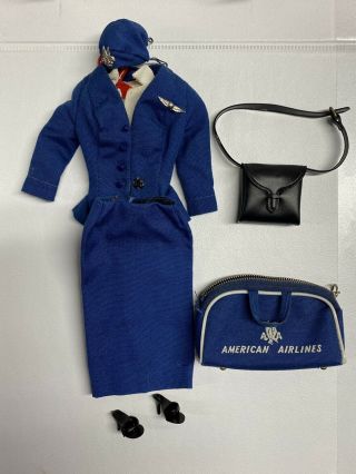 1961 Vintage Barbie American Airlines Stewardess Outfit 984 Complete