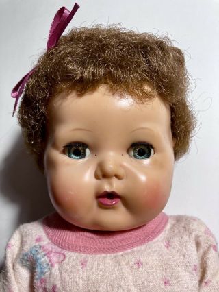 Vintage American Character 15 " Tiny Tears Drink & Wet,  Cries,  Doll Circa 1950 
