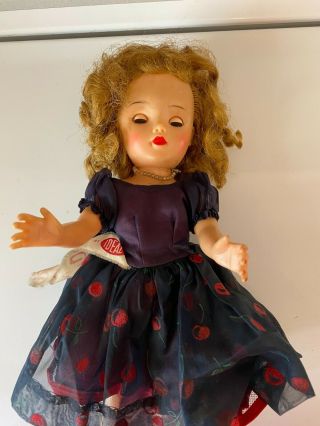 Vintage Ideal Miss Revlon Vt - 20 Doll Cherries A La Mode Dress
