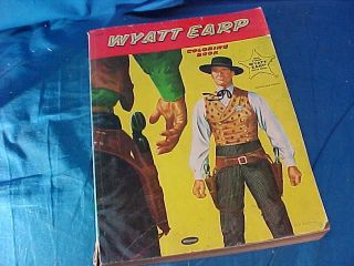 Orig 1958 Wyatt Earp Classic Western Tv Show Illustrated Coloring Book