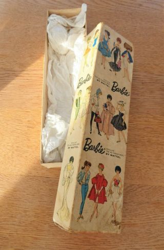 Vintage Mattel Barbie Doll Empty Box Only 1962 Stock No 850 Brunette Ponytail