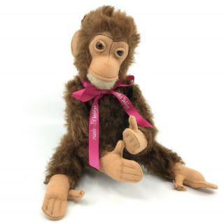 Steiff Jocko Chimp Mohair Plush 25cm 10in Jointed Monkey No Id Vintage