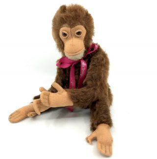 Steiff Jocko Chimp Mohair Plush 25cm 10in Jointed Monkey no ID Vintage 2