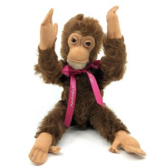 Steiff Jocko Chimp Mohair Plush 25cm 10in Jointed Monkey no ID Vintage 3