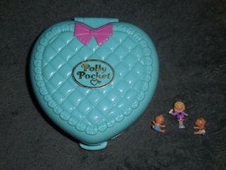 Vintage Polly Pocket Babytime Fun Compact With Dolls 1994 Bluebird Playset Gift