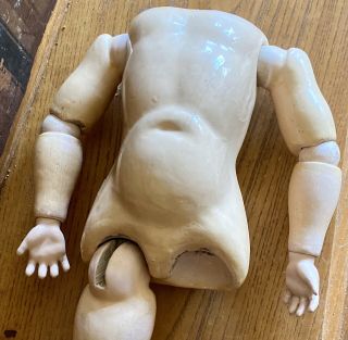 Antique 14 1/2” German Handwerck Doll Body To Make 18 - 19” Doll Needs Leg 2