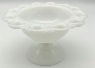 Anchor Hocking Old Colony Lace Edge Milk Glass 5 " Sherbet Dish /bowl Pedestal