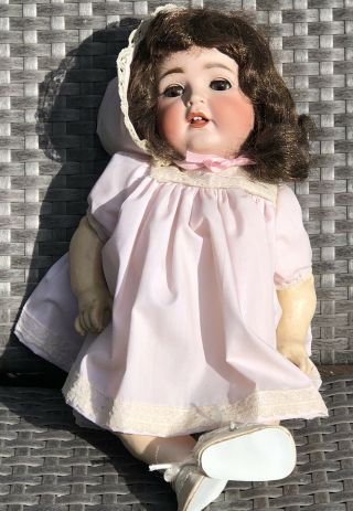 Gorgeous Antique Jd Kestner 262 Bisque Head Character Doll 17” Compo Body