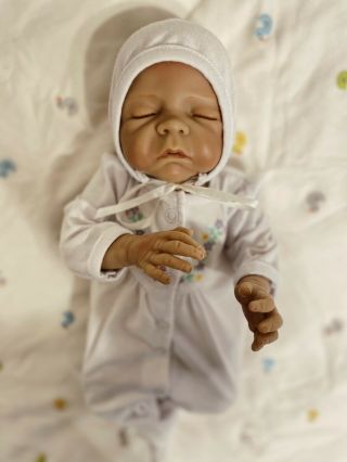 Ashton Drake Newborn Denise Farmer Cherish Reborn Baby Doll,  Accessory Bundle