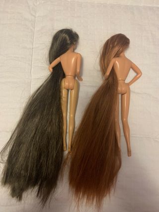 Vintage Jewel Hair Mermaid Barbies,  Midge & Teresa,  Nude,  HTF, 3