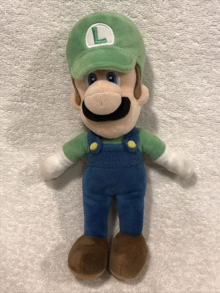 Nintendo Mario Brothers Luigi Plush Stuffed Toy 9 Inch Beanie Butt