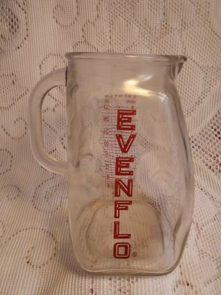 Evenflo Baby Milk Formula Glass Measuring Pitcher 1 Qt.  4 Cup 32 Oz Vintage