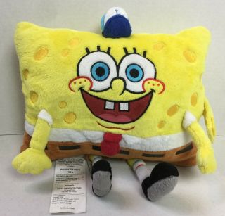 2011 Pillow Pets Pee - Wees Spongebob Squarepants 12 " X 9 " Plush Nickelodeon 20k
