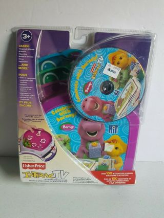 Fisher Price 2004 Barney Dinosaur Interactv Interac Tv Toy In Package