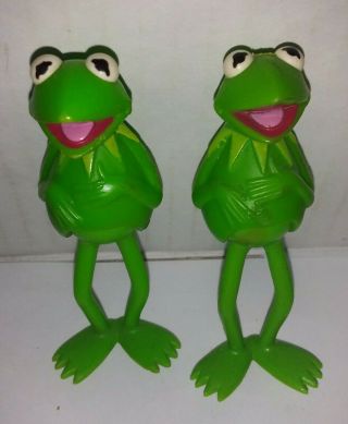 Vintage Muppets Kermit The Frog Stick Puppet 3 " Figure 1978 Jim Henson