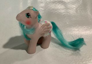 Vintage My Little Pony Fancy Pants Baby Dots ’n Hearts 1st Tooth Pegasus 1987