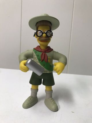 The Simpsons Scout Leader Ned Flanders Action Figure Series 10 Playmates Wos