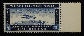 Wayzata Label.  Newfoundland Cancelled Transatlantic Flight 1932 Airmail Vf Mnh