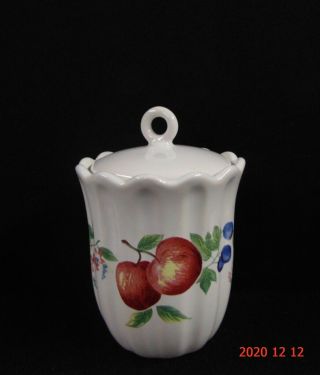Corelle Jay Imports Chutney Tea Canister Lid Has Seal Fruits,  Apples,  Pears