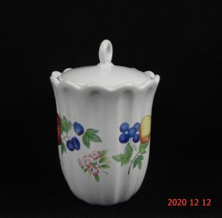 Corelle Jay Imports CHUTNEY Tea Canister Lid has Seal Fruits,  Apples,  Pears 2