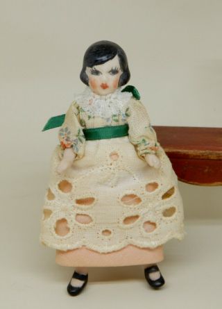 Vintage Porcelain Victorian Girl Doll Nursery Toy Dollhouse Miniature 1:12