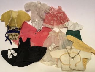 Vintage 1950s Vogue Jill Doll Clone Clothing Variety Of Untagged Items Dresses,