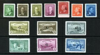 Canada 1950 - 52 Officials Set Overprint 