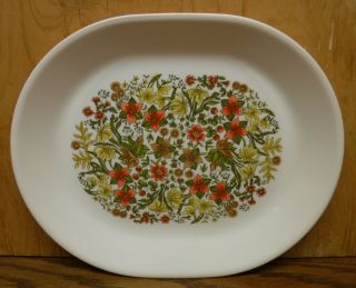 Vintage Corelle Corning Indian Summer Wildflowers Oval Serving Platter 12.  25x10 "