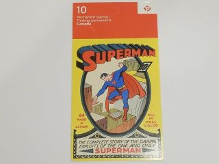 2013 Canada Post Superman 75th Anniversary Stamps Booklet Of 10 -
