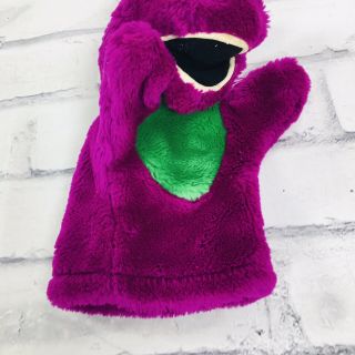 Barney Purple Dinosaur Vintage Hand Puppet Plush Animal Show Kids Toy Rare 2