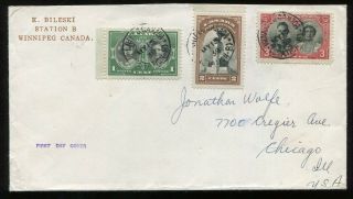 Canada Fdc 1939 Royal Visit - Winnipeg Mb - Stamp Dealer Bileski Cachet Cc Cover