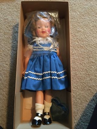 Vintage 1950s Ideal Shirley Temple Doll,  12.  5 Inch Vinyl