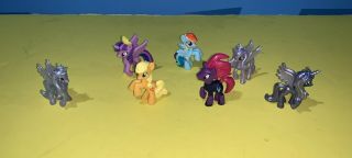 2 " My Little Pony Blind Bag Mini Figures Celestia Princess Rainbow Dash Twilight