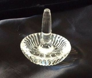 Waterford Crystal Ring Holder Trinket Dish 3 " Tall & 3 " Wide