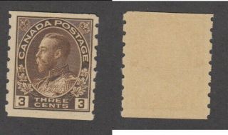 Mnh Canada 3 Cent Kgv Admiral Coil Stamp 129 (lot 15717)